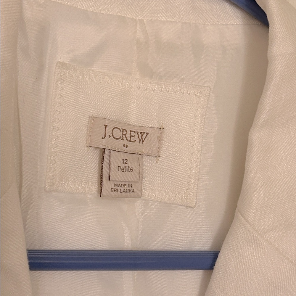 J. Crew Women's White Linen Blazer - Picture 4 of 16
